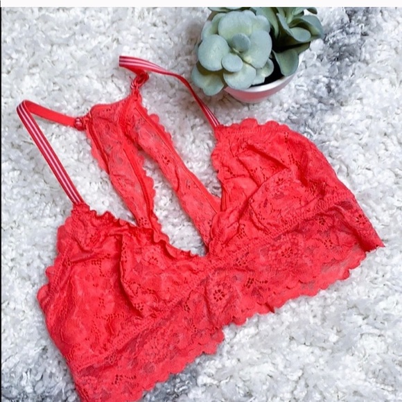 aerie Other - Aerie Coral Bralette Aerie Red Bralette Sz M